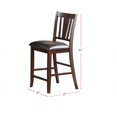 thumbnail image 2 of Simple Relax Upholstered Counter Height Chairs in Dark Brown Finish, Set of 2, 2 of 5
