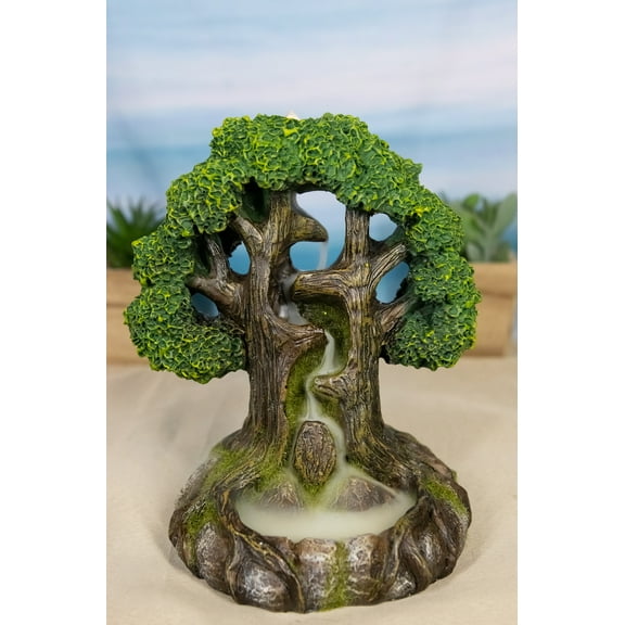 Celtic Sacred Tree of Life Yggdrasil Earth Goddess Backflow Incense Cone Burner