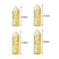 thumbnail image 6 of HomeLife Yellow Faux Crystal Pillar 4pcs Single Pointed Hexagonal Prism Yellow Crystal Original Stone Polished Desktop Office Decoration 4 Sizes, 6 of 12