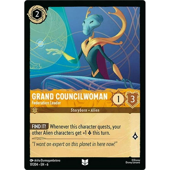 Disney Lorcana Azurite Sea Uncommon Grand Councilwoman - Federation Leader #17