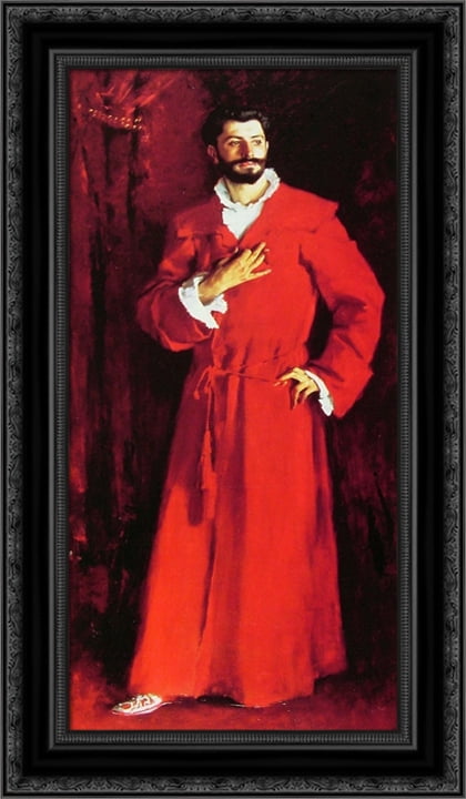 Dr Pozzi at Home 16x24 Black Ornate Wood Framed Canvas Art by Sargent ...