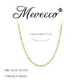 thumbnail image 5 of Mevecco 18k Gold Vacuum Plated Dainty Laser Cut Flat Ball Chain Choker Necklace for Women, 5 of 6