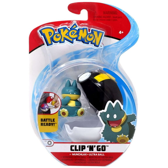 Pokemon Clip ‘N’ Go Munchlax and Ultra Ball - Includes 2 inch Battle Figure and Ultra Ball Accessory