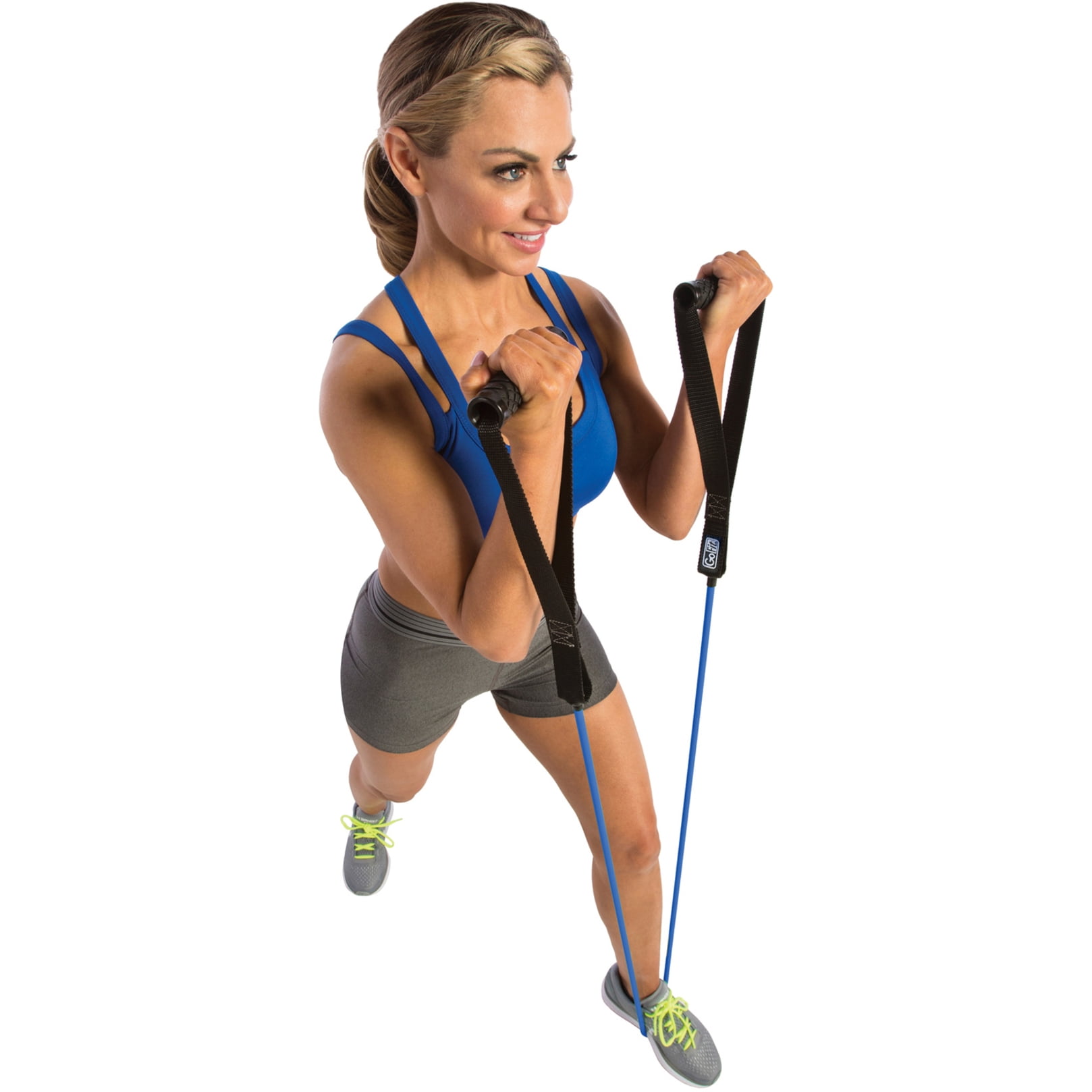 GoFit GF-4TUB-H(40) Pro-Grade Power Tubes with Handles (Blue/40 Lbs.)