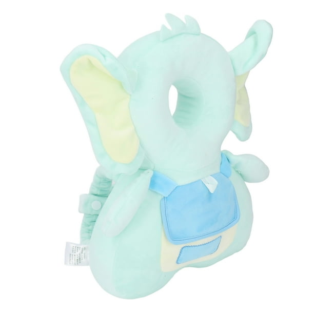 Mochila con cojín para la cabeza del bebé, almohada anticaída, suave y  resistente, con forma de pequeño elefante, almohadilla protectora para bebé