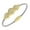 Silver and Gold, variant on Fashion Alloy Silver-Tone White CZ Twisted Cable Bracelet