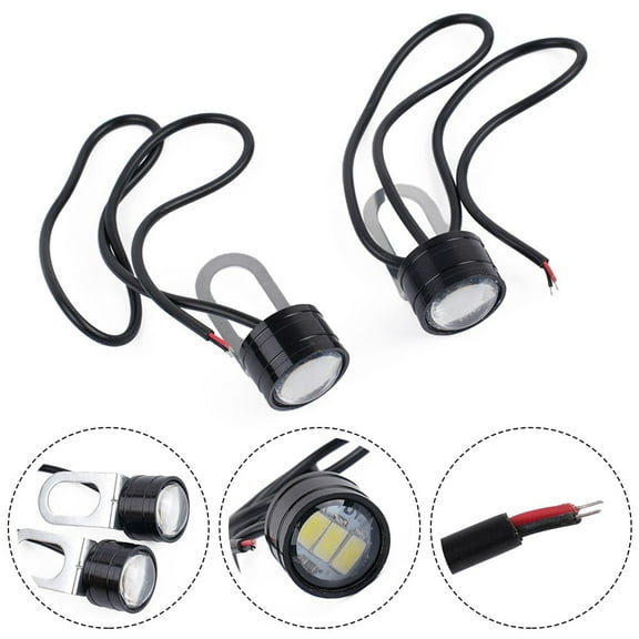 chengsi 2PCS Motorcycle Eagle Eye Led Lights 12v Super Bright Spotlight Driving Lamp Fog Lamp Motorcycle Reverse Brake Light