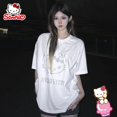 thumbnail image 2 of Sanrio-Camiseta de Hello Kitty para mujer, Top de manga corta Y2k, Estilo Vintage americano, Kawaii, transpirable, informal, 2 of 5