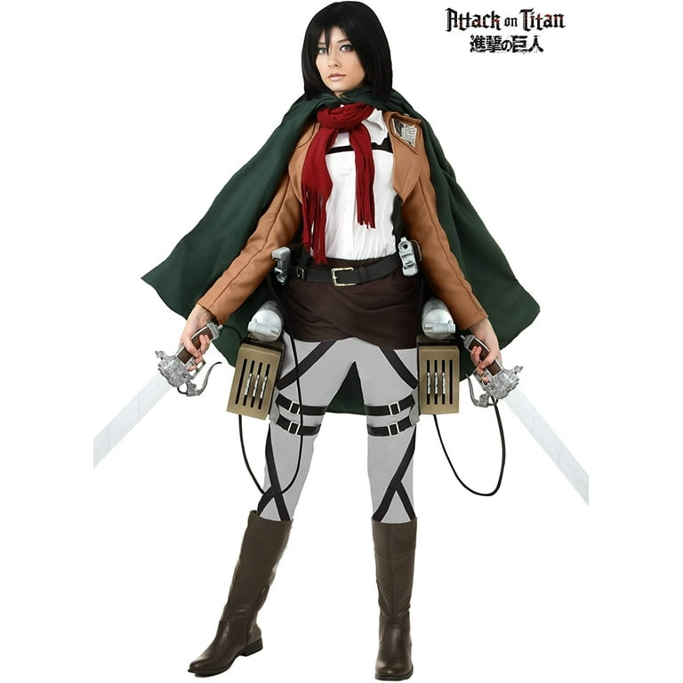 Deluxe Attack on Titan Mikasa Costume Walmart