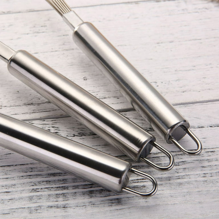 1pc Stainless Steel Whisk, Minimalist Silver Egg Beater For