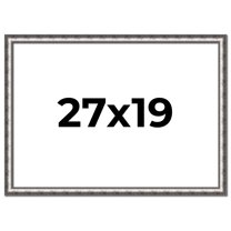 27x19 Frame Silver Real Wood Picture Frame Width 1.125 Inches | Interior Frame Depth 0.5 Inches |