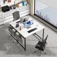thumbnail image 4 of CONCETTA 40 Inch Computer Writing Desk with Storage Bag, Steel Frame for Home Office Study, White, 4 of 8