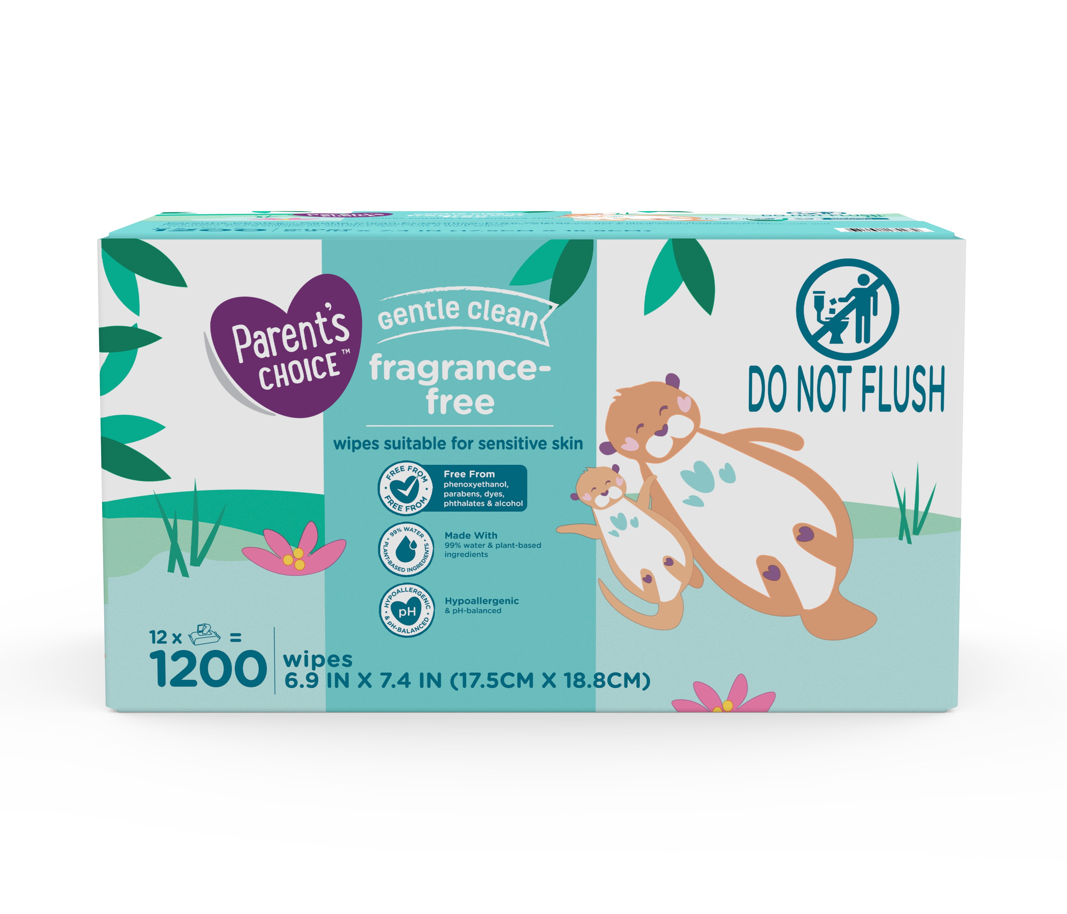 Parents Choice Fragrance Free Baby Wipes 1200 Count Select for More Options