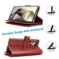 thumbnail image 4 of For Samsung S24 Ultra 2024 Case, Samsung Galaxy S24 Ultra 5G Wallet Case, Tiflook PU Leather Card Holder Flip Cover [Detachable Magnetic] Wine, 4 of 6