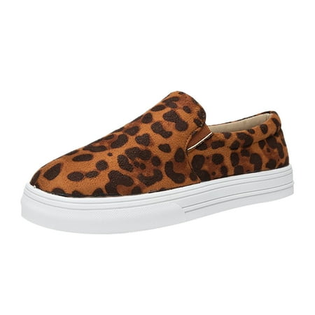 

Follure Girl women s casual shoes Women s Fashion Casual Printed Colors Sandals Breathable Slip-on Flat Shoes Brown 40