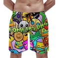 thumbnail image 5 of Geometry Dash Mens Board Shorts Quick Dry Swim Trunk Lightweight Soft Swimsuit Bathing Suit for Boys 3XL, 5 of 8