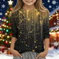 thumbnail image 2 of SERTGUTR Kids Christmas Print 3/4 Long Sleeve Round Neck Casual Comfortable Festive Everyday Top Christmas Gifts for Children 3-12 Years(Multicolor#1,7 Years), 2 of 7
