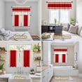 thumbnail image 6 of Red Vintage Kitchen Curtains Sets for Windows 36 Inch Length, Geometric Stripes Simple Lines Rod Pocket Window Treatments Tier Curtains and Valances Set for Bedroom/Bathroom, 6 of 8