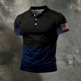 thumbnail image 3 of 250 Anniversary Usa Polo Shirts for Men Usa Flag Print Short Sleeve V Neck Lapel Collar T-Shirt 1776-2026 Patriotic Star Regular Fit Comfy Tops, 3XL, #01 Multicolor, 3 of 3