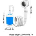 thumbnail image 3 of SQDWYGG Portable Camping Shower Outdoor Camp Shower Pump, Rechargeable Outdoor Shower Head Sprayer with Digital Display, Rechargeable Electric Shower Pump for Camping Travel Car Washing,1pc,Blue, 3 of 9