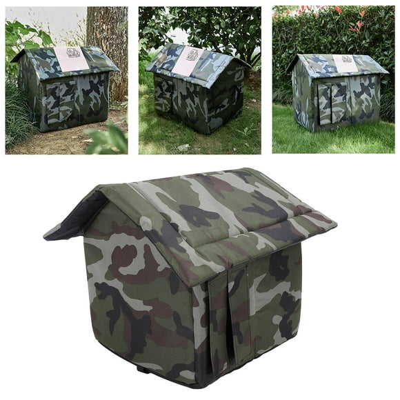 Casa Para Gatos Al Aire Libre De Tela Oxford, Diseño De Entrada Estrecha, Gran Espacio Interno, Fácil De Limpiar, Casa Para Perros Y Gatos Resistente Para Perros De Animales