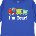 thumbnail image 4 of Inktastic 4th Birthday Train Boys Long Sleeve Toddler T-Shirt, 4 of 5