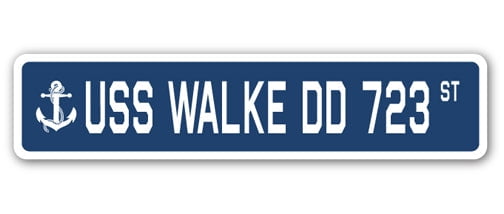SignMission Proudly Served On USS WALKE DD 723 Plastic License Plate Frame 