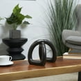 thumbnail image 2 of 8" x 8" Black Porcelain Arched Abstract Sculpture, by CosmoLiving by Cosmopolitan, 2 of 7