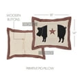 thumbnail image 3 of VHC Brands Cider Mill Primitive Pig Pillow, Tan & Red, 14x18, 3 of 6