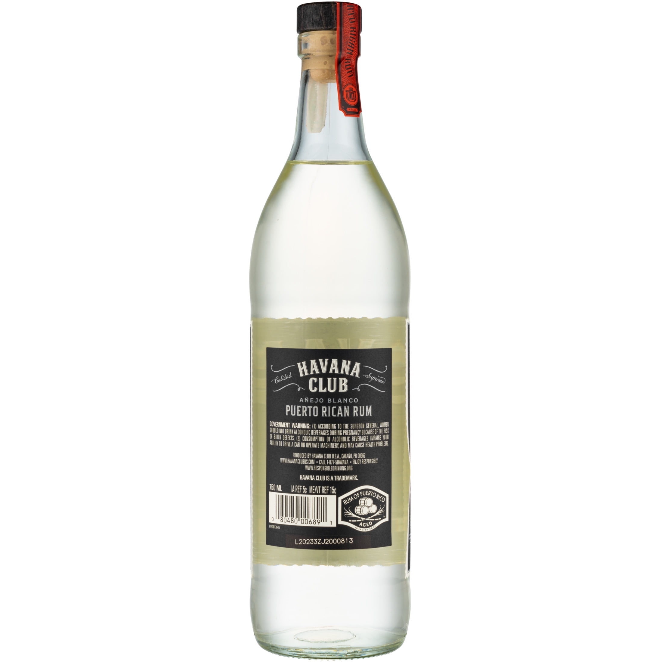 HAVANA CLUB Anejo Blanco Rum, White Rum, 750 mL Bottle, ABV 40