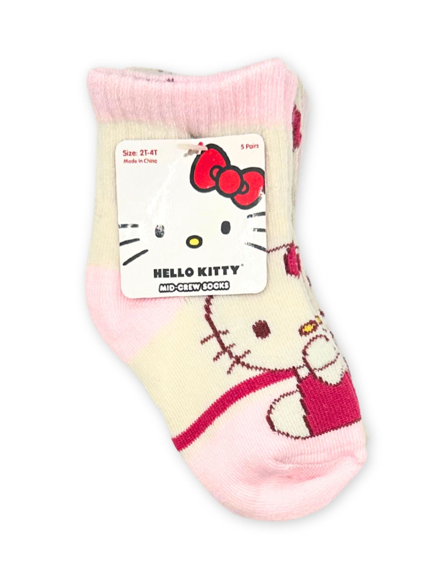 Character Toddler Girl Mid-Crew Socks, 5-Pack, Sizes 12M-4T