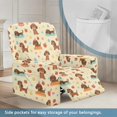 thumbnail image 3 of Xixirimido Dachshund Dog Apples Hearts Recliner Chair Covers 4-Pieces Stretch Lazy Boy Recliner Covers with Pocket Reclining Slipcovers Soft Sofa Slipcover Furniture Protector for Pets Kids, 3 of 8