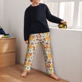 thumbnail image 5 of Susaid Hearts And Autumn Leaves Print Soft Teen Sleep Pants, Long Pajama Bottoms with Two Pockets and Elastic Waist, Designed for Ages 5-16-Large, 5 of 6