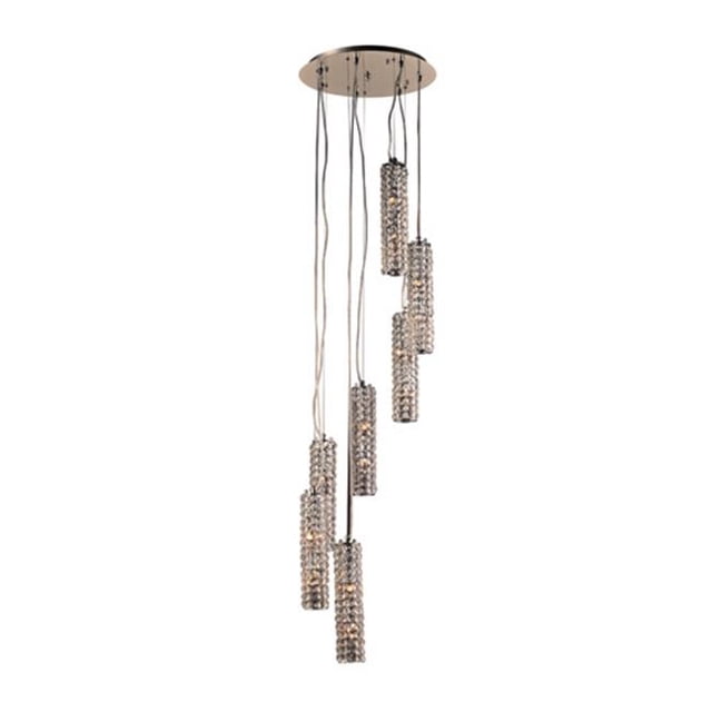 PLC 90020PC Piattini Polished Chrome Multi Pendant 7 Ceiling Light