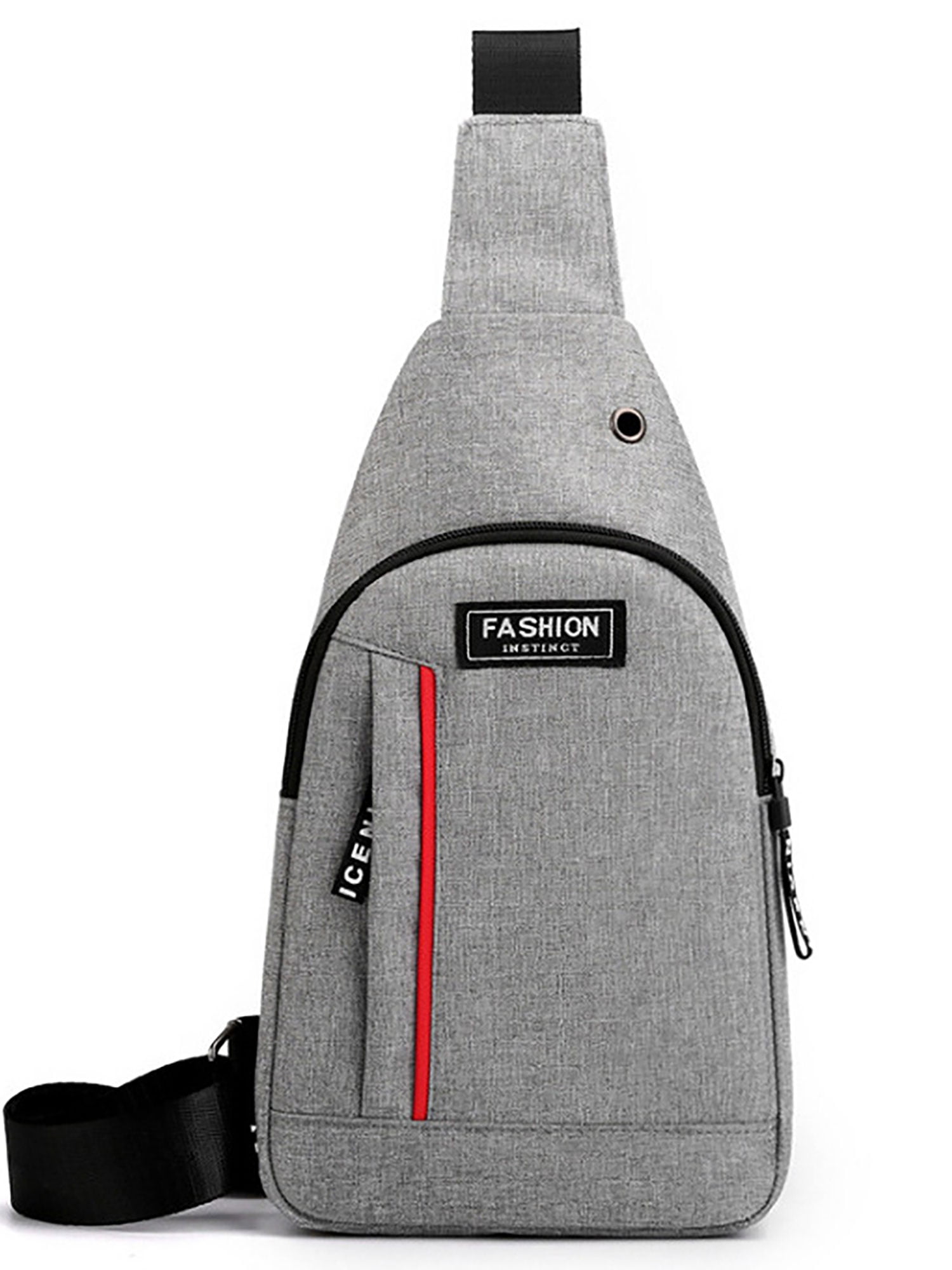 Crossbody Sling Backpack for Men Women Anti Theft Multipurpose Chest Shoulder Bag with USB Charging Port Black 