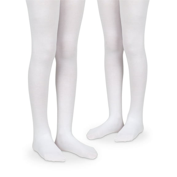 Jefferies Socks Girls Tights, 2 Pack Uniform Microfiber Nylon Stockings (Little Girls & Big Girls)