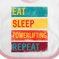 thumbnail image 4 of Inktastic Fitness Eat Sleep Powerlifting Repeat Boys or Girls Baby Bib, 4 of 4