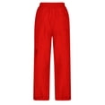 thumbnail image 4 of Manxivoo Cargo Pants for Women High Waisted Women's Loose Fit Summer Loungewear Baggy Elastic Waist Pant Straight Leg Trousers Cargo Pant Dickies Work Pants Red L, 4 of 4