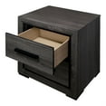 thumbnail image 4 of FOA Drummond 3-Piece Gray Wood Panel Bedroom Set - Queen + 2 Nightstands, 4 of 7