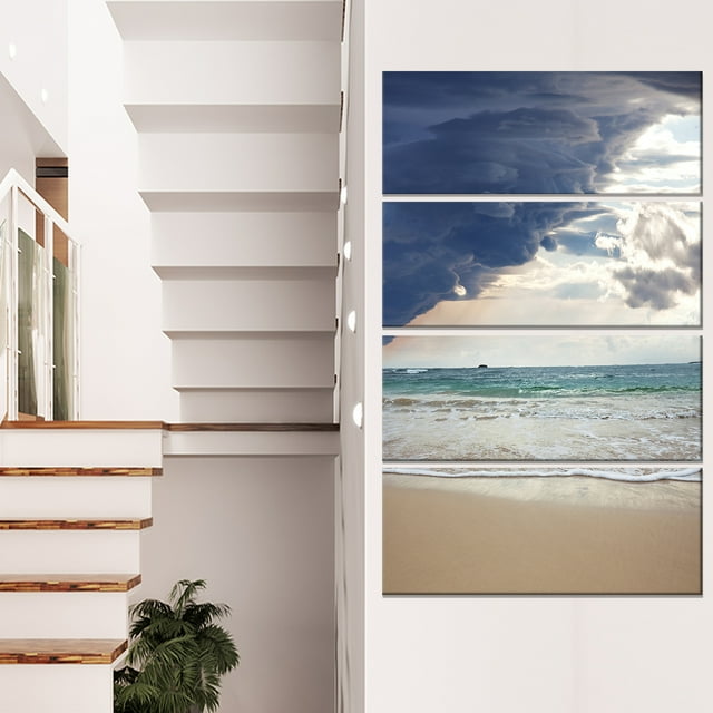 Heavy Clouds over Pacific Ocean - Seascape Canvas Art Print