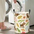 thumbnail image 5 of Fuzoiu Monkeys in the Jungle Print Circular Hamper,Laundry Basket with Handle,Collapsible Laundry,Dirty Clothes Storage Basket,for Bedroom Bathroom Dorm Living Room-Small, 5 of 6