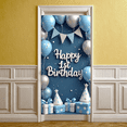 thumbnail image 5 of Blue Balloon Design Happy Birthday Banner Glittering Details Party Decoration for Baby's First Birthday Celebrations, 5 of 7