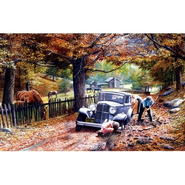 SUNSOUT Lazy Afternoon 300-Piece Jigsaw Puzzle - Nature Scene By Bigelow Illustrations