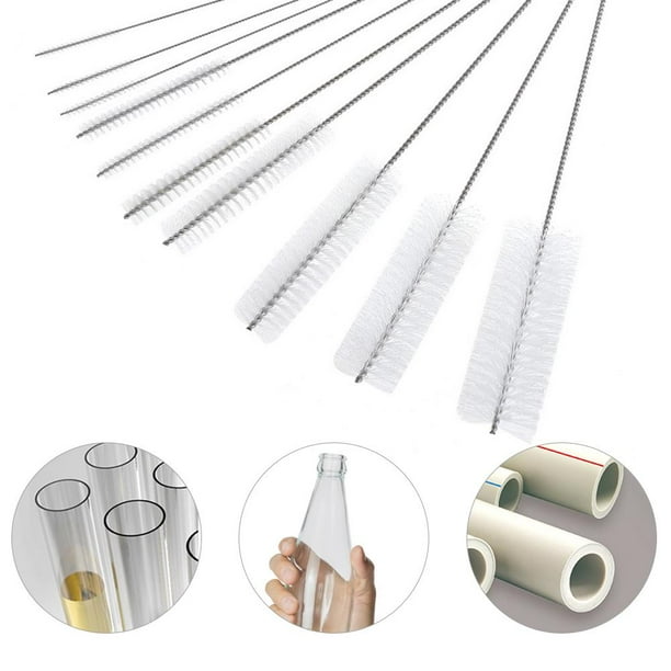 Juego de 10 cepillos de paja de tubo de nailon para gafas, cepillo de limpieza para teclados blanco Ndcxsfigh Para estrenar