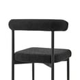 thumbnail image 4 of Shannon Dining Chair with Matte Black Iron and Black Fabric - Set of 2, 4 of 12