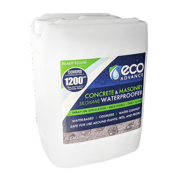 Eco Advance Concrete/Masonry Siloxane Waterproofer, Ready-to-Use, 5 Gallon