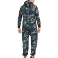 thumbnail image 4 of Traje inelástico de bolsillo suelto de una pieza con cremallera de camuflaje con capucha informal para hombre Pompotops oipoqjl29280, 4 of 9
