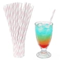 thumbnail image 2 of 100 Pcs Eco-Friendly Drinking Paper Straws, Assorted Colors for Holiday Celebrations, Beverage Accessories, Pastry Decor, Drinkware Supplies, 2 of 8
