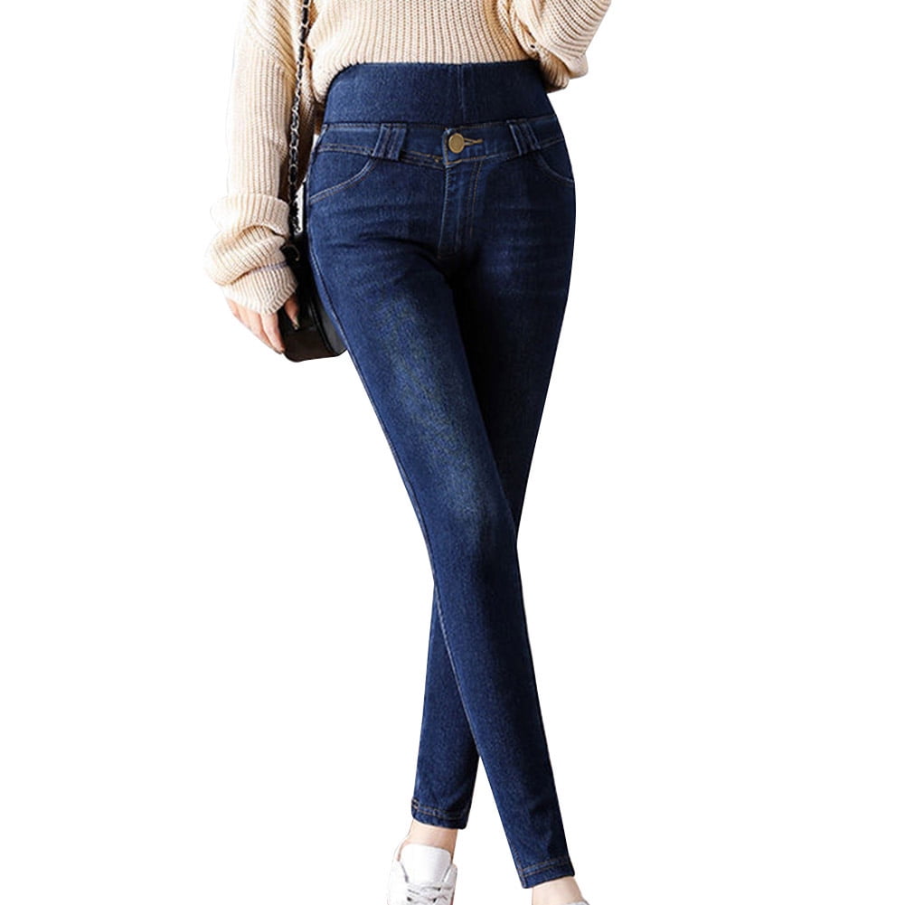 fleece denim jeggings