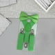 thumbnail image 5 of Tirantes ajustables jinwen para niños con Pajarita casuales Verde brillante, 5 of 8